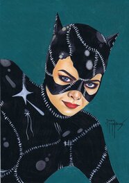 Jean Medeiros - Catwoman par Medeiros - Illustration originale