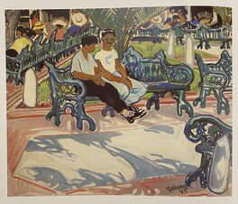 Zocalo de Cuernavaca - Los Hombres de Jijé (huile sur toile 1949) Zocalo de Cuernavaca - Los Hombres de Jijé (huile sur toile 1949)