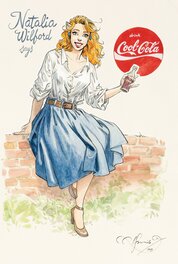 Juanjo Guarnido - Natalia Wilford says... drink Cool Cola (Blacksad) - Illustration originale