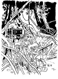Toni Radev - Rubby Bombard & Max Débris hommage à Yves Chaland et Dragan de Lazare - Original Illustration