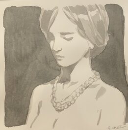 Bastien Vivès - Illustration de femme - Planche originale