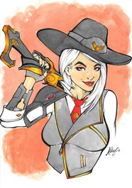 Kaloy Costa - Ashe (Overwatch) - Illustration originale