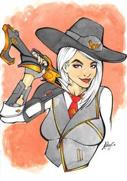 Kaloy Costa - Ashe (Overwatch) - Illustration originale