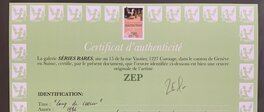 Extrait du certificat de la galerie Extrait du certificat de la galerie
