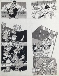 Claude Marin - 4 illustrations pour une histoire de Marijac - Illustration originale