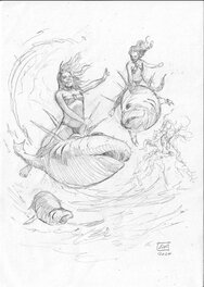 Apri Kusbiantoro - Return to the Water Planet - sketch - Planche originale