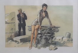 Hulet - Pharaon dans les ruines - Original Illustration