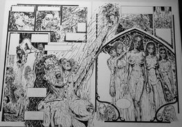 Planche originale - Couverture Elizabeth Bathory - Eros Comics 5