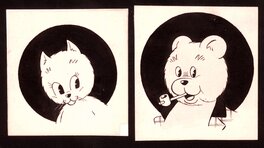 Marten Toonder - Tom Poes en Heer Bommel - Early portrets - Illustration originale