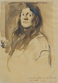 Jean-Louis Forain - Portrait de femme - Original Illustration