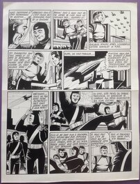 Raoul Giordan - Giordan Planche Originale 11 de Meteor 90 La Terre est Folle - Bd Artima 1960 - Planche originale