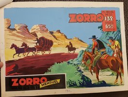 Gouache pour la couverture du "Zorro Mensuel" n° 33