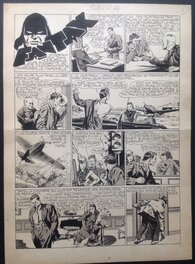 Comic Strip - Chott Fantax 27 Planche Originale 2 N&B et Lavis . Éo Pierre Mouchot 1948 .