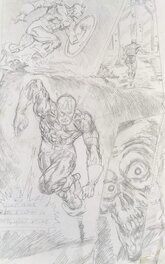 Robert Atkins - Red Skull drawing - Planche originale