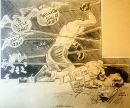 William Bill Mullins - Joe Lois vs. Jack Sharkey - Planche originale