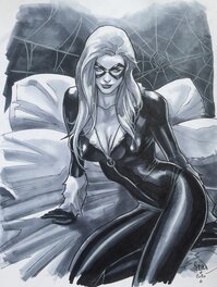 Paul Renaud - Black Cat - Original Illustration