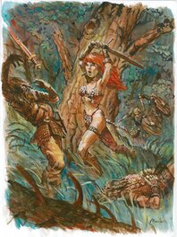 Régis Moulun - Red Sonja - Illustration originale