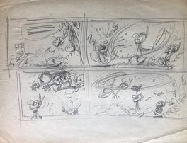 André Franquin - Crayonné pour ? - Original art