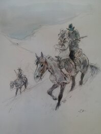 René Follet - Hommage à Comanche - Original Illustration