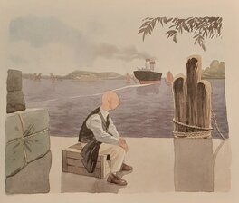 Aquarelle Théodore Poussin, publiée dans le carnet "lettres d'orient" en 1992. Aquarelle Théodore Poussin, publiée dans le carnet "lettres d'orient" en 1992.