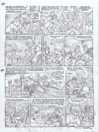 François Walthéry - Natacha 23 crayonné planche 10 - Comic Strip