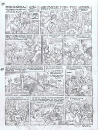 François Walthéry - Natacha 23 crayonné planche 10 - Planche originale