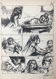 René Follet - L’Illiade . Planche préparatoire 36 - Original art