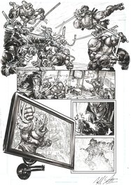 Freddie E. Williams II - Batman & TMNT 3 - Planche originale