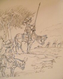 Dino Attanasio - Don Quijote - Illustration originale