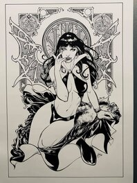 Vicente Cifuentes - Vampirella meets Mucha - Original Illustration