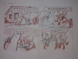 Daan Jippes - Jan, Jans en de kinderen - Vlooien (full page) - Original art