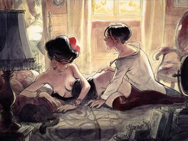 Yannick Corboz - Mathilde et Victor - Illustration originale