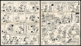 Planche originale - 1966 - Gotlib - Jujube et Gai-Luron - Cocktail au Journal Vaillant