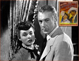 Un plan du film de Sam Wood L'intrigante de Saratoga avec Gary Cooper et Ingrid Bergman remplacés par Larc Dalxtrey Un plan du film de Sam Wood L'intrigante de Saratoga avec Gary Cooper et Ingrid Bergman remplacés par Larc Dalxtrey