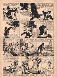 Robert Rocca - Fantax  " le monde du silence " 06-1947 - Planche originale