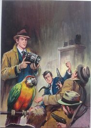 Unknow Couverture Originale MONSIEUR TV N°7 Caméra Perroquet Flic Gangster Oiseau Exceptionnel