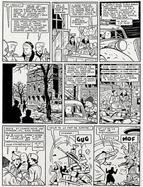 Yves Chaland - Freddy Lombard - Vacances à Budapest - planche 34 , 1988 - Comic Strip