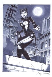 Mathieu Reynes - Catwoman par Reynes - Illustration originale