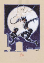 Olivier Vatine - Catwoman par Vatine - Illustration originale
