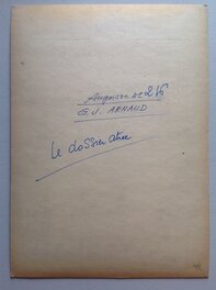 Le Verso de La Couverture Originale avec indication , Etc .... Le Verso de La Couverture Originale avec indication , Etc ....