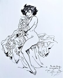 Juanjo Guarnido - Alma Mayer after a coffee - Original Illustration