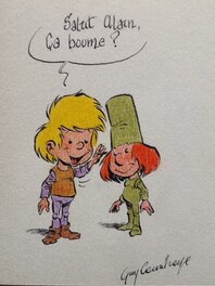 Counhaye Geo & Tafta , Dessin Original de nos 2 Petits Héros en Pied .