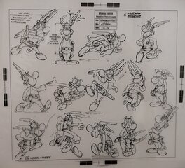 Albert Uderzo - Celluloïd de 1974 - Œuvre originale