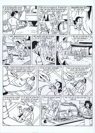 Eduard De Rop - Jerom 34 Wie een put graaft voor een ander - originele pagina met cameo Eduard De Rop - Comic Strip