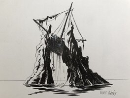 Riff Reb's - Hommes à la mer - "Les travailleurs de la mer" - Original Illustration