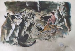 René Follet - Le livre de la Jungle - Original Illustration