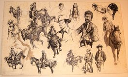 Guido Buzzelli - Un grand dessin superbe de BUZZELLI - Original Illustration