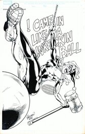 Carlo Pagulayan - Harley Quinn Ball by Carlo Pagulayan - Original Illustration
