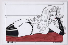 Richard Ortiz - Lady Death lying down - Original Illustration