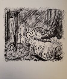 André Dignimont - In bed with... Jack the ripper - Original Illustration